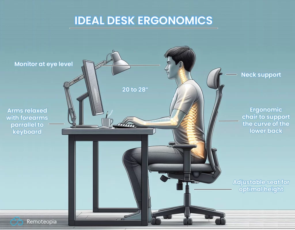 desk ergonomics graphic
