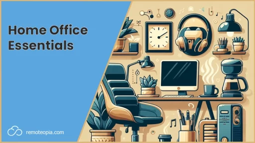 home office essentials graphic