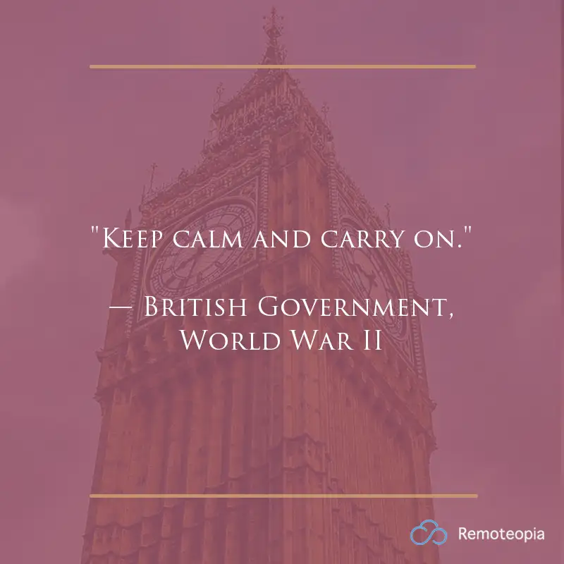 keep calm and carry on quote