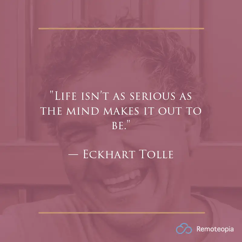 eckhart tolle stress management quote