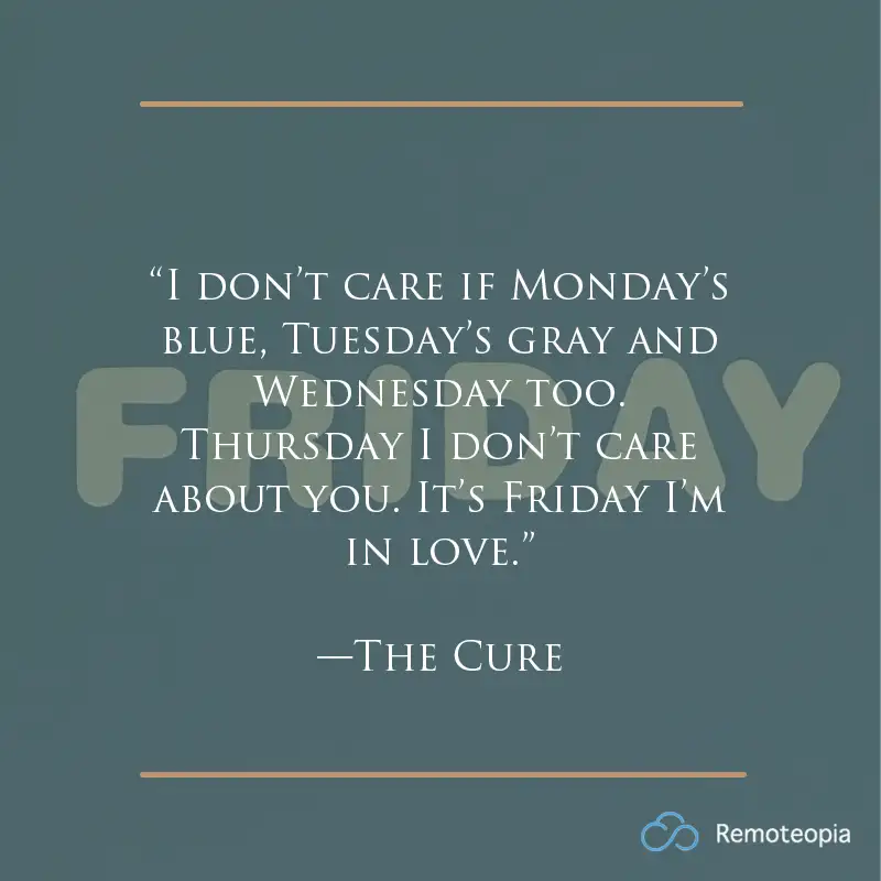 friday quote - the cure