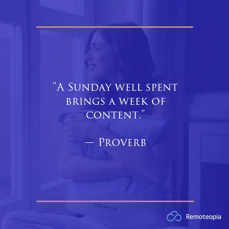 sunday quotes - proverb